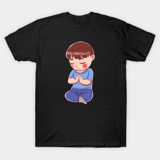 Little Boy Praying ~ Meditating T-Shirt